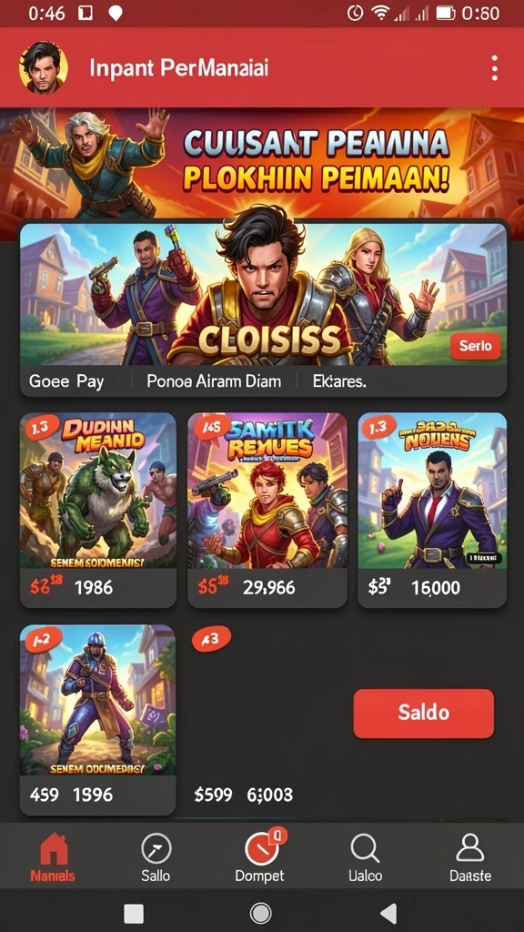 Screenshot menampilkan kemenangan besar yang diraih pemain.