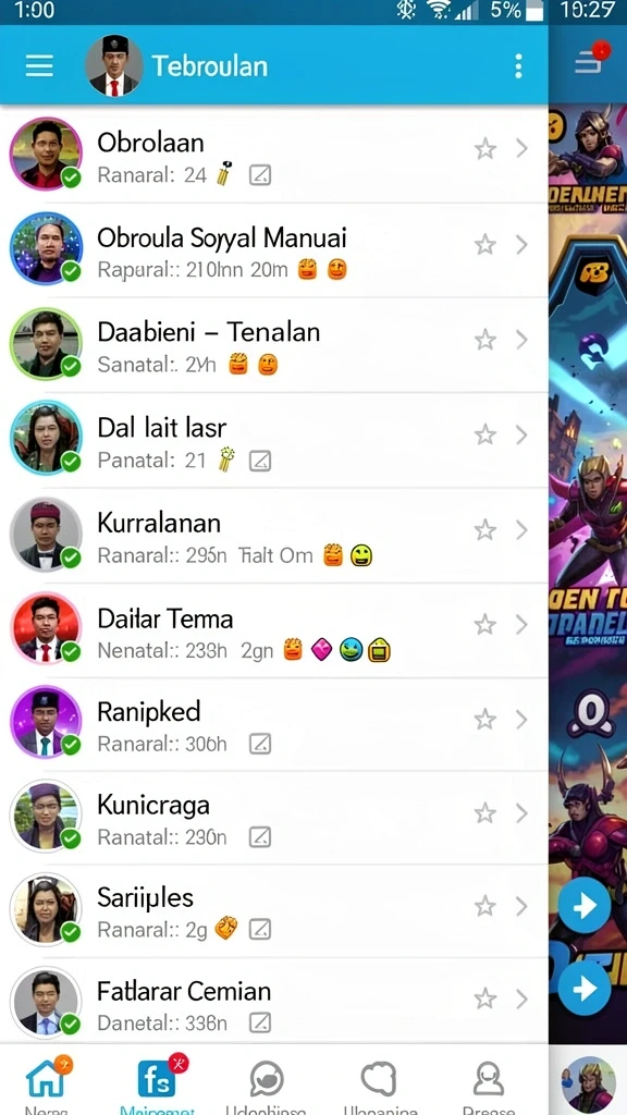 Tampilan awal yang menarik dan penuh warna.