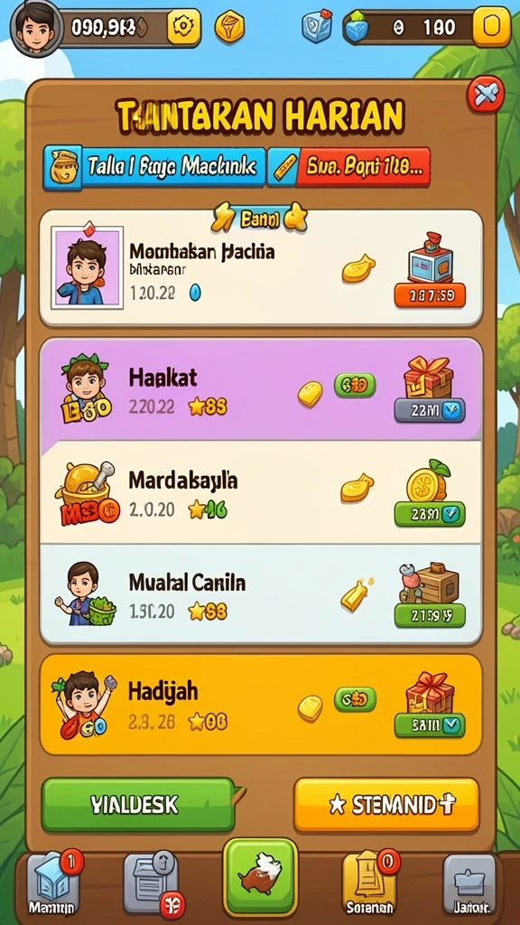 Berbagai permainan menarik dalam satu aplikasi.