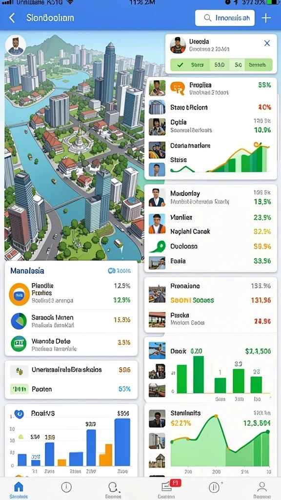 Fitur interaksi sosial yang memungkinkan Anda bersaing dengan teman.