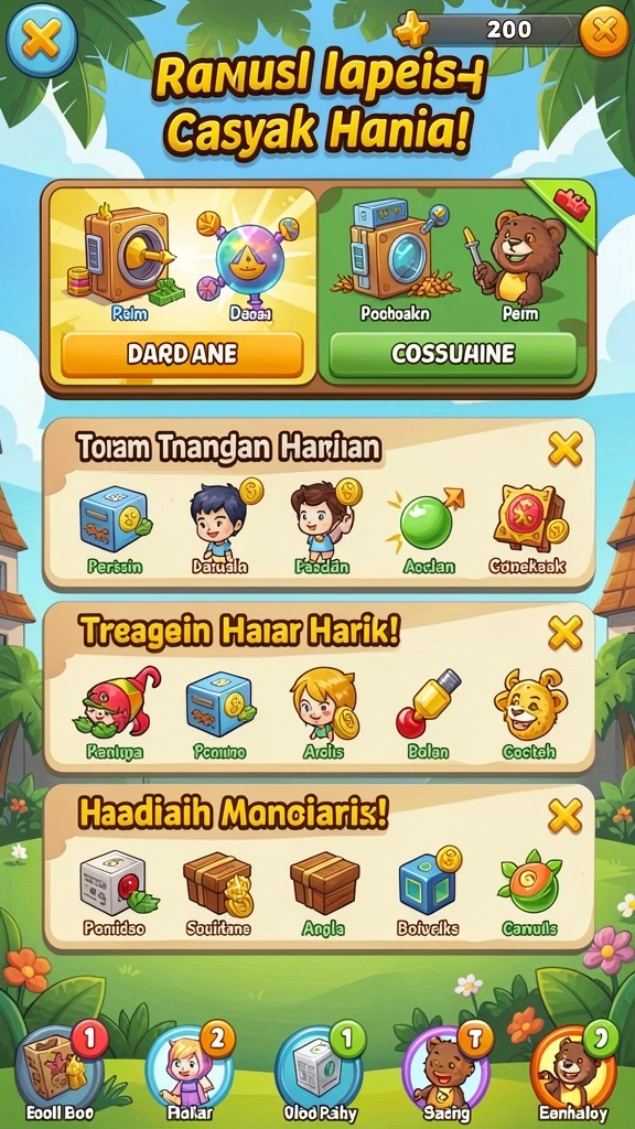 Karakter dengan berbagai kemampuan unik dalam game.
