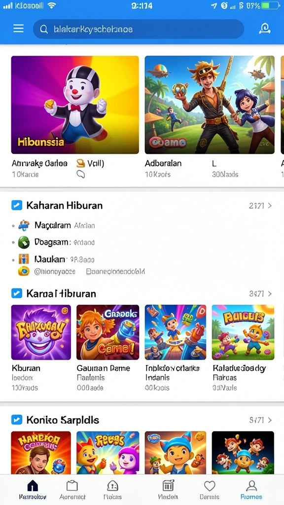 Beragam permainan yang tersedia untuk semua jenis pemain.