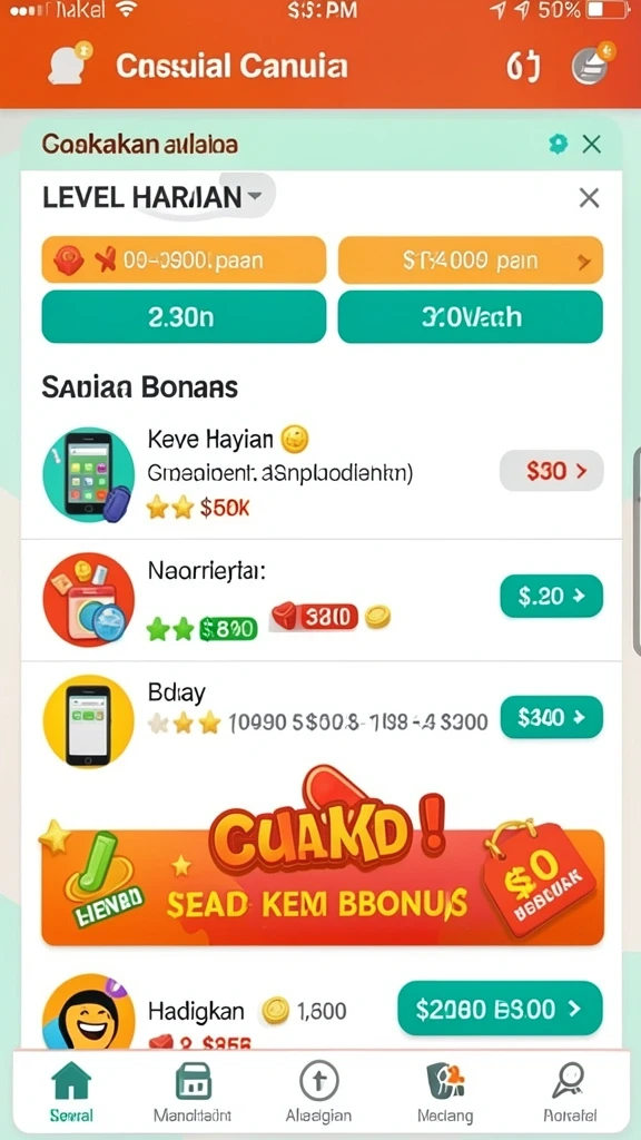 Tampilan antarmuka aplikasi yang menarik dan modern.