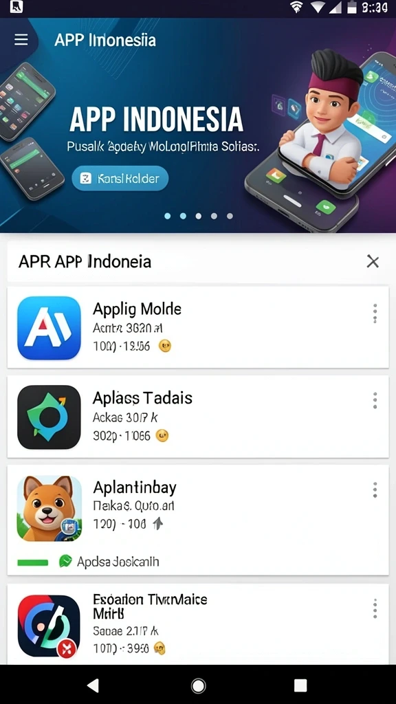 Tampilan menu utama permainan yang menarik.