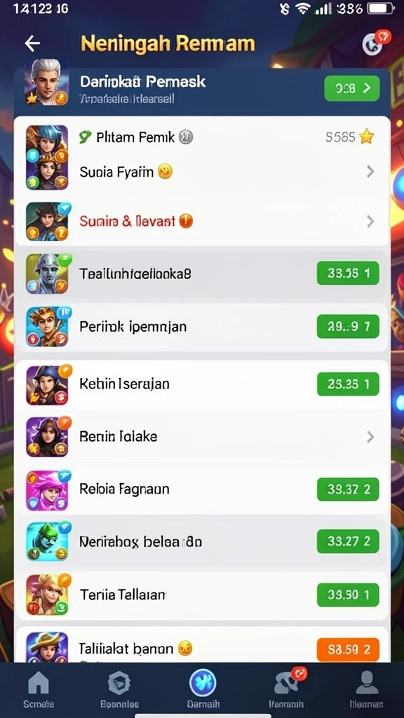 Tampilan utama game P200M yang menarik dan user-friendly.