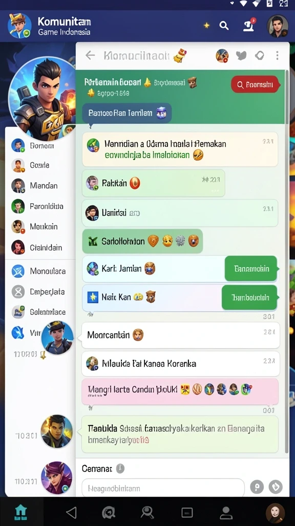 Tampilan fitur multiplayer yang memungkinkan Anda bermain dengan teman.