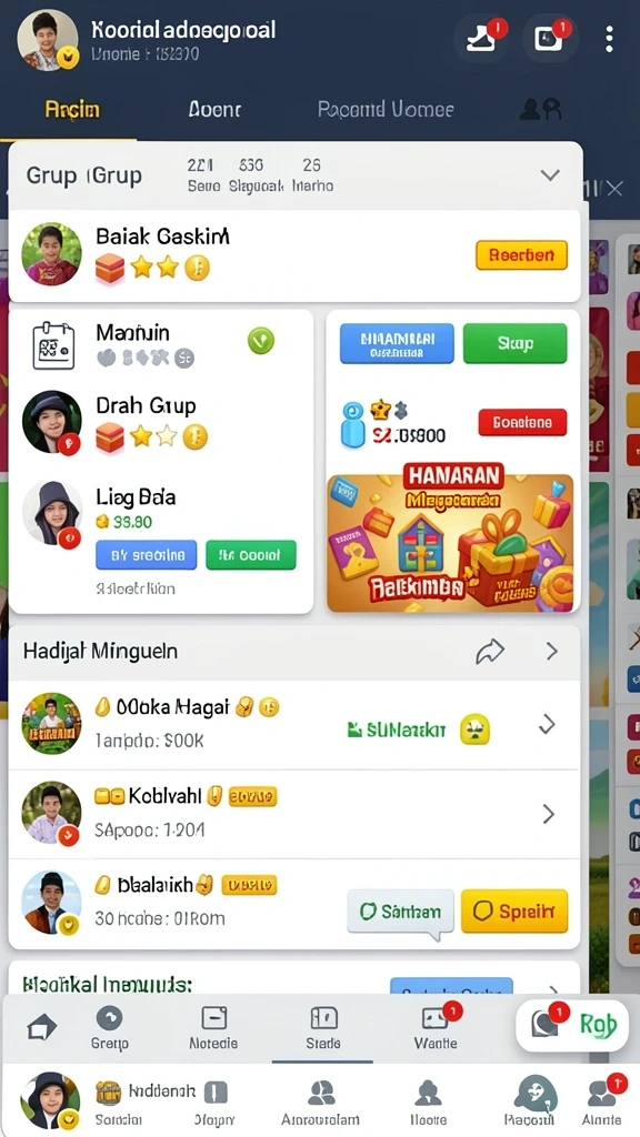 Tampilan utamanya yang menarik dan user-friendly.