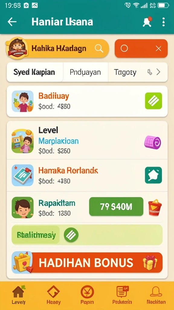 Tampilan awal S9S9 yang menawan dan interaktif.