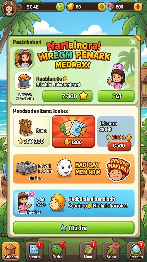 Tampilan antarmuka yang sederhana dan menarik.