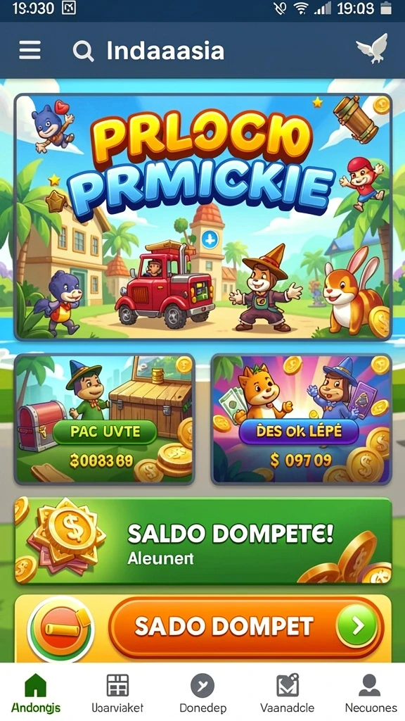 Tampilan utama aplikasi SURGAVIP yang menarik.