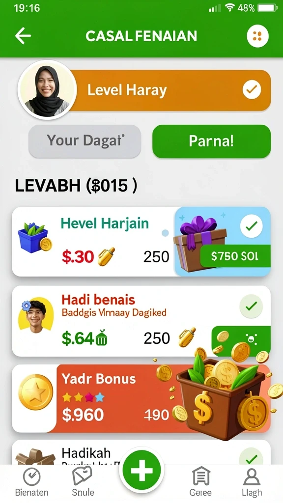 Fitur permainan slot dengan tema yang beragam.