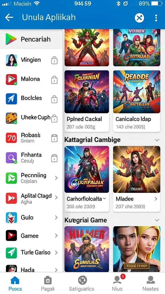 Tampilan antarmuka yang menarik dan user-friendly.